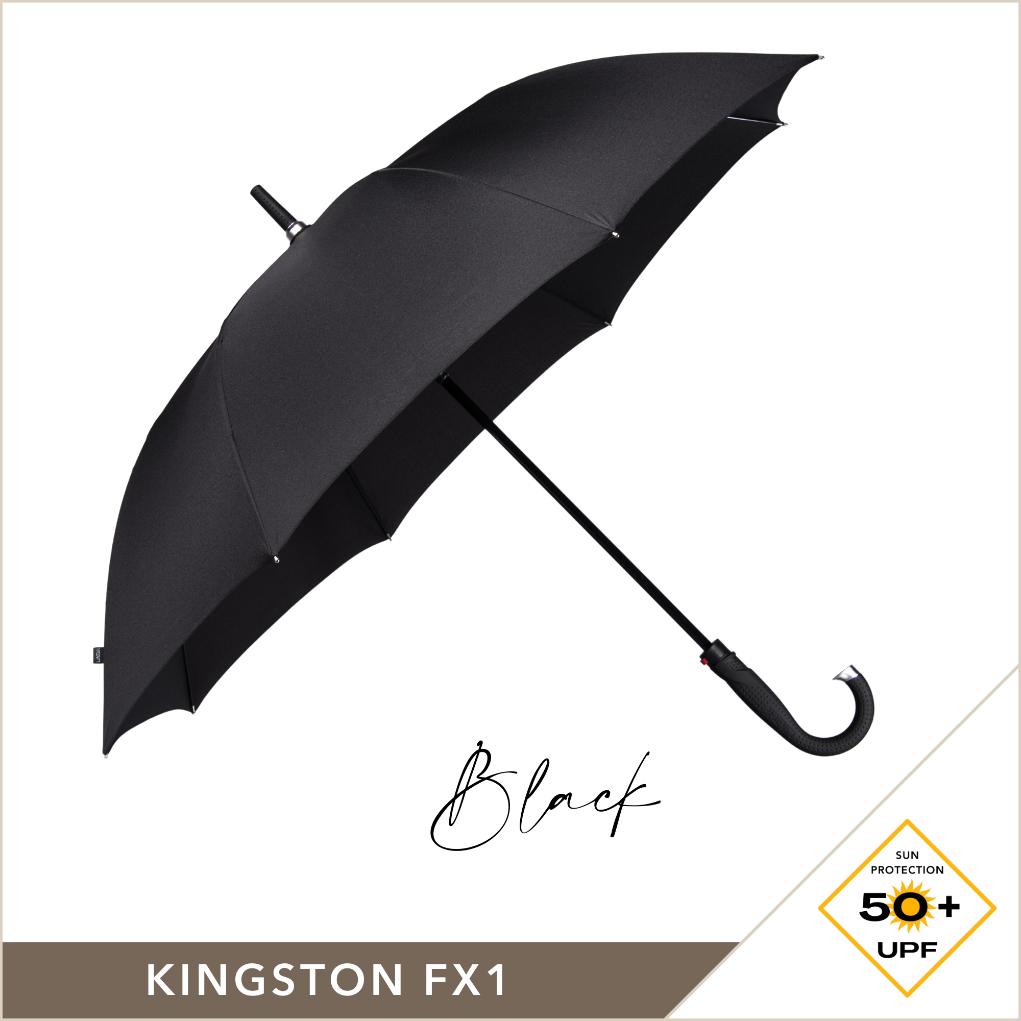 LifeTek Kingston FX1 Classic Cane Umbrella - Durable & Stylish